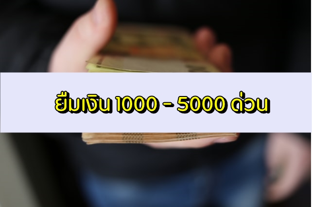 ยืมเงิน 1000/3000/5000 ด่วน ในระบบ ดอกเบี้ยต่ำ